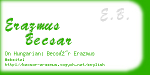 erazmus becsar business card